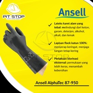Ansell AlphaTec 87-950 Safety Latex Industrial Dishwashing Gloves