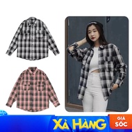 Amber Odin Club Flannel long-sleeved shirt, loose unisex checkered shirt for men and women, Local Br
