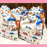 Full Print 1 side Goodie Bag Pouch Drawstring Belacu custom Birthday Bag size 25x30