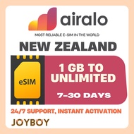 🇸🇬[SG SELLER]🇸🇬 Airalo eSIM – New Zealand Data | 100% Digital SIM | No Roaming Charges | QR Code Del