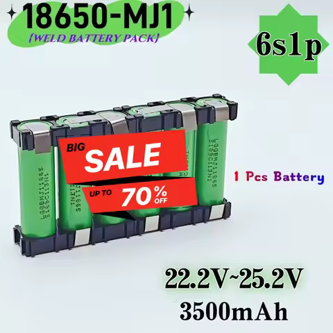 welding 2S1P-6S1P battery pack 18650-MJ1 lithium battery pack customized 7.4V~21.6V 3.5Ah battery Or