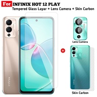 Tempered Glass Infinix Hot 12 Play / Infinix Hot 12 / Infinix Hot 12 Pro NFC / Infinix Hot 12i Anti Gores Layar Handphone FREE Camera Dan Garskin Clear