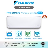 DAIKIN Smarto Premium Inverter Air Conditioner FTKH R32 (2.0HP) FTKH50B/RKU50B-3WMY-LF