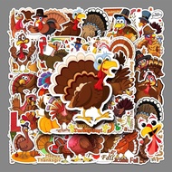 50pcs Thanksgiving Turkey Stationery Box Stickers Anime Stickers Waterproof Stickers Luggage Stickers Water Bottle Stickers Guitar Stickers Graffiti Stickers