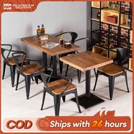 Aesthetic dining table & chair set balcony table center table 60cm table room table with chair