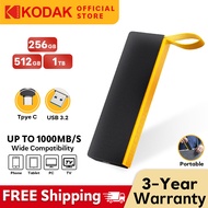 KODAK X206 1TB ภายนอกแบบพกพา SSD - USB 3.2 1000เมกะไบต์/วินาทีสำหรับแล็ปท็อป PS5 Xbox PC | PSSD ขนาด