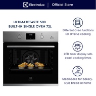 Electrolux KODGH70TXA 60cm UltimateTaste 500 Built-in Single Oven With 72L Capacity with 2 Years Warranty