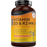 Nutravita D3 4000 IU & K2 100μg MK7 (K2VITAL) ® 120 Kapsul VIT D bukan Tablet   D3 K2 s  D3K2 Immune
