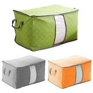 Multipurpose 65L Practical Foldable Bamboo Charcoal Storage Bag Box Cloth Closet