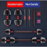 Dumbell Set 20kg Pvc + Connector Barbell Dumbbell 20 Kg