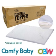 Comfy Baby Travel Cot Topper (71cm x 104cm x 3cm) | Playpen Topper Mattress (Leon)