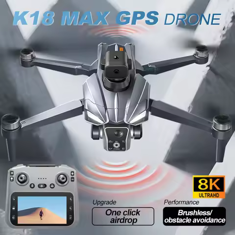4DRC NEW K18 Max GPS Drone Brushless Motor 8K HD Profesional 5G Wifi FPV 360° Obstacle Avoidance RC 