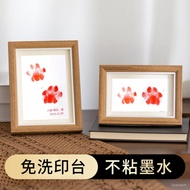 Taoyuan 24h+Pet Paw Print Commemorative Hand Cat Footprint Card Dog Pad Memorial Photo Frame Table U