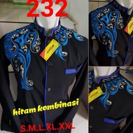 HITAM S97p black jasko embroidered blue trim no. 232 r7ck