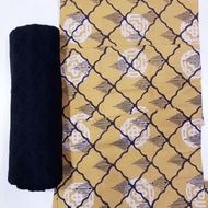 KAIN BATIK SET - Batik Cotton + Plain Dobby