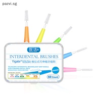 pazvisg 60toothpick dental Interdental brush 0.6-1.5mm oral care orthodontic tooth floss SG