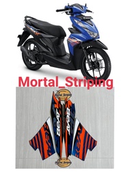 STIKER STRIPING LIS BODY MOTOR BEAT FI NEW 2021 2022 WARNA BIRU HITAM STANDAR