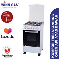 Winn Gas Kompor Gas Free Standing 4 tungku W 5060 A + Oven Api Atas Bawah