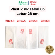 PP Plastic Width 28 Thickness 03 28x40 28x45 28x50 28x60 Transparent Clear Plastic Bags