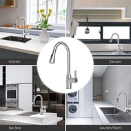 JOMOO 360° Swivel Kitchen Tap with Pull-out 2-Jet Kitchen Sink Mixer Single-Handle High Arc Kitchen Faucet 33138-123/1B-Z