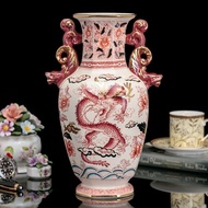 英國製麥森Masons手繪金奢華吉祥龍騰1992限量陶瓷大花瓶30公分