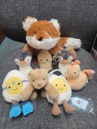 全圖$2100 全新 Jellycat 退休款 趴地狐狸 企鵝 花生 熊仔 公雞 雞 畢業蛋 蛋 公仔 匙扣