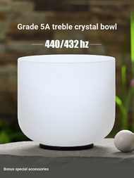 5a Grade High Precision Sound Crystal Bowl Full Set 432hz Music Bowl Degaussing Singing Bowl Healing