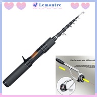 LEMONTRE Telescopic Fishing Rod, Solid Tip 1.5m Length Lure Rod, Telescopic Carbon Handle 1.8m Lengt