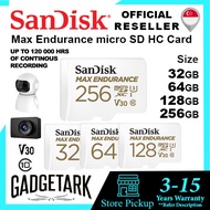 SanDisk 32GB I 64GB I 128GB I 256GB MAX Endurance microSDXC Card with Adapter for Home Security Cameras and Dash cams - C10, U3, V30, 4K UHD, Micro SD Card - SDSQQVR