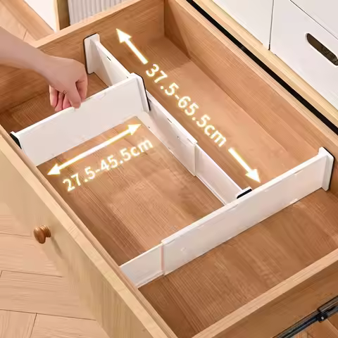 New Telescoping Drawer Divider DIY Adjustable Cabinet Clapboard Multifunctional Drawer Separator Cab