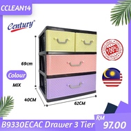 Century Drawer 3 Tier ECB9330/AC B9330 B9330MC Drawer Baju Cabinate