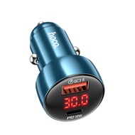 [New]HOCO Z50 48W Dual-port PD30W+QC3.0 car charger with digital display Type C PD 30W 20W QC18W Car