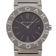 BVLGARI ) BB26SS 不鏽鋼石英模擬顯示黑色錶盤女士腕錶 [二手]