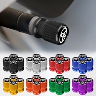 4pcs Aluminum Threaded Car Tyre Anti-dust Cap Car Wheel Tire Air Cap for Toyota Camry Corolla RAV4 H