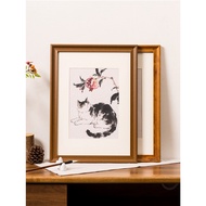 Chinese Style Solid Wood Picture Frame Empty Frame Mounted Photo Frame Wall Hanging a4A3 Poster 8k4k