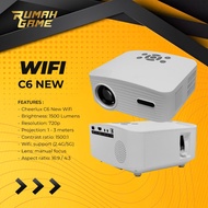 Cheerlux C6 Mini Projector Wifi Screen Mirroring To hp 1500 Lumens 720P LED Projector Mini