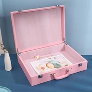 🔥廠家直髮🔥廠家定制高端個性粉色pu皮質麻將盒手提麻將骰子籌碼禮品包裝皮箱
