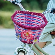 [Finevips1] Kids Bike Baskets Carrier Accessories Storage Tricycle Basket Handlebar Basket for Luggage Riding Travel Folding Bike