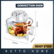 Air Fryer 12L Turbo Halogen With Glass Bowl Convection Oven Glass Oven See Through Oven Multifunctional Cooker