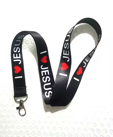 New 1 pcs Jesus Lanyards Keys Neck Strap For Card Badge Key Chain Lanyard Key Holder DIY Hang Rope K