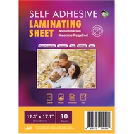 HASHI Self Adhesive Laminating Sheet A3 31cm x 44cm (10 sheets) / Made In Korea / No Machine Need / 