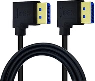 Displayport 1.4 Cable 8K@60Hz, Dafensoy 90 Degree Right Angled Displayport Male to Right Angled Disp