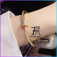 FA YMC-S031 Bangle Bracelet TwistRing Anti-Rust Titanium Bracelet, Korean Style Bracelet - Women's J