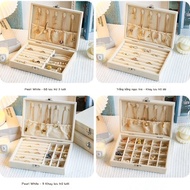 OXY Anti-dust, anti-oxidation flip cover, high-end jewelry box, portable earring storage box