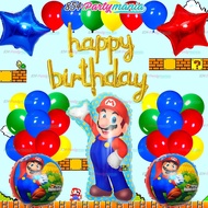 Mario balloons party set video game birthday boy foil balloon theme decoration birthday decor