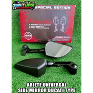 ARIETE DUCATI TYPE SIDE MIRROR UNIVERSAL FOR NMAX / AEROX / CLICK / FOLDABLE SIDE MIRROR / NO GRADE