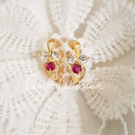 MATA 3 Eye Clip Earrings Light Gold 1 Gram