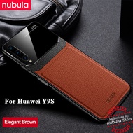NUBULA Casing hp Huawei Y9s (6.59)inch Casing Hard Grained Leather Huawei Y9s Back Cover Plexi glass