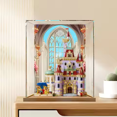 Acrylic storage box suitable for displaying the Lego 43263 Beauty and the Beast castle model dust-pr