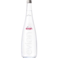Evian Natural/ Sparkling Mineral Water Glass Bottle 33/ 75cl